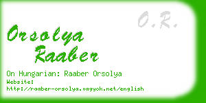 orsolya raaber business card